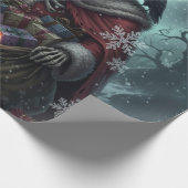 Dunkler Weihnachtsmann der Schatten – Gotischer We Geschenkpapier (Ecke)