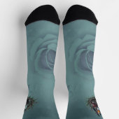 Dunkler Weihnachtsmann der Schatten – Gotischer We Socken (Oben)