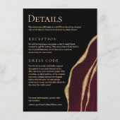 Dunkler Weinmagen mit Gold Begleitkarte (Vorderseite)