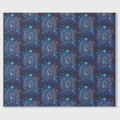 Dunkler Wolf mit verzauberndem Blick Geschenkpapier (Flach)