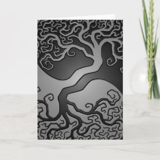 Dunkler Yin Yang Baum Karte