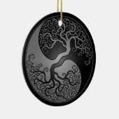 Dunkler Yin Yang Baum Keramik Ornament (Rechts)