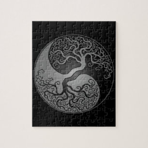 Dunkler Yin Yang Baum Puzzle