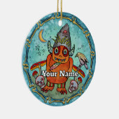 Dunkler Zauberermonster Keramik Ornament (Rechts)