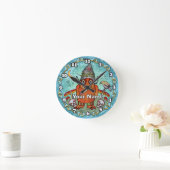 Dunkler Zauberermonster Runde Wanduhr (Zuhause)