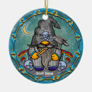 Dunkler Zaubernome Keramik Ornament