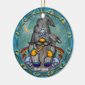 Dunkler Zaubernome Keramik Ornament (Links)