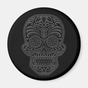 Dunkler Zuckerschädel Magnet