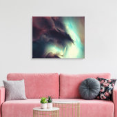 dunkles abstraktes Kunstprint Leinwanddruck (Insitu (Wohnzimmer))