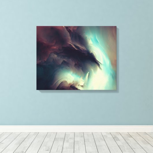 dunkles abstraktes Kunstprint Leinwanddruck (Insitu (Holzboden))