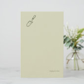 Dunkles Akademie Botanischer Garten Leser Geschenk Briefpapier (Stehend Vorderseite)