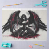 Dunkles Angel Comic Style Tissue Paper Seidenpapier (Basteln)