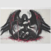Dunkles Angel Comic Style Tissue Paper Seidenpapier (Vorderseite)