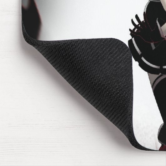 Dunkles Anime-Mädchen - auf Weiß Mousepad (Ecke)