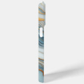 Dunkles Aquamarines graues hellblaues goldfarbenes Case-Mate iPhone Hülle (Rückseite / Rechts)