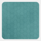 Dunkles Aquamarines Muster Quadratischer Aufkleber (Vorderseite)