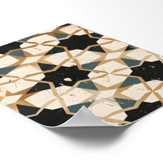 Dunkles arabisches Muster Poster (Ecke)