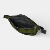 Dunkles Arenschwarz geometrisches Messmuster cool Bauchtasche (Offen)