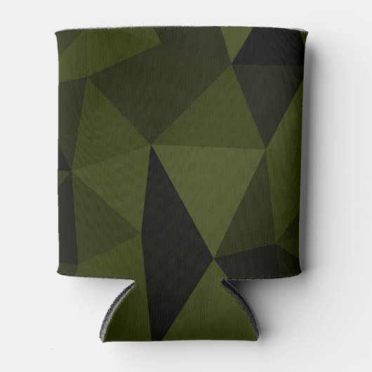 Dunkles Arenschwarz geometrisches Messmuster cool Dosenkühler (Vorderseite)