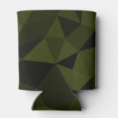 Dunkles Arenschwarz geometrisches Messmuster cool Dosenkühler (Rückseite)