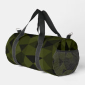 Dunkles Arenschwarz geometrisches Messmuster cool Duffle Bag (Rechte Ecke)