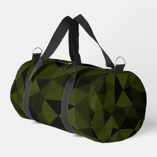 Dunkles Arenschwarz geometrisches Messmuster cool Duffle Bag (Linke Seite)