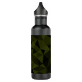 Dunkles Arenschwarz geometrisches Messmuster cool Edelstahlflasche (Links)