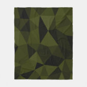 Dunkles Arenschwarz geometrisches Messmuster cool Fleecedecke (Vorderseite)