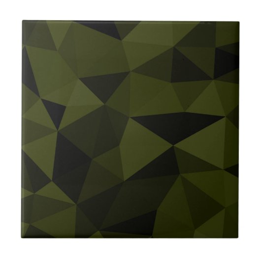 Dunkles Arenschwarz geometrisches Messmuster cool Fliese (Vorderseite)