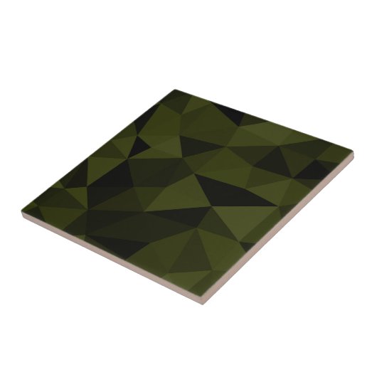 Dunkles Arenschwarz geometrisches Messmuster cool Fliese (Seite)