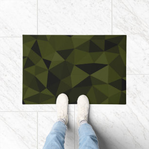 Dunkles Arenschwarz geometrisches Messmuster cool Fußmatte