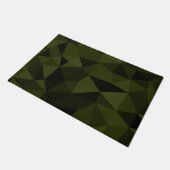 Dunkles Arenschwarz geometrisches Messmuster cool Fußmatte (Schrägansicht)
