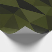 Dunkles Arenschwarz geometrisches Messmuster cool Geschenkpapier (Ecke)