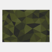 Dunkles Arenschwarz geometrisches Messmuster cool Geschenkpapier Set (Vorderseite)