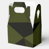 Dunkles Arenschwarz geometrisches Messmuster cool Geschenkschachtel (Geöffnet)