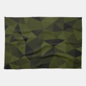 Dunkles Arenschwarz geometrisches Messmuster cool Geschirrtuch (Horizontal)
