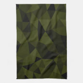 Dunkles Arenschwarz geometrisches Messmuster cool Geschirrtuch (Vertikal)