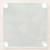 Dunkles Arenschwarz geometrisches Messmuster cool Glasuntersetzer (Rückseite)