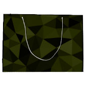 Dunkles Arenschwarz geometrisches Messmuster cool Große Geschenktüte (Rückseite)
