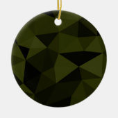 Dunkles Arenschwarz geometrisches Messmuster cool Keramik Ornament (Vorne)