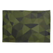 Dunkles Arenschwarz geometrisches Messmuster cool Kissenbezug (Rückseite)