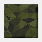 Dunkles Arenschwarz geometrisches Messmuster cool Magnet (Vorne)