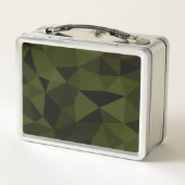 Dunkles Arenschwarz geometrisches Messmuster cool Metall Brotdose (Rückseite)