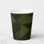 Dunkles Arenschwarz geometrisches Messmuster cool Pappbecher (Links)