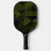Dunkles Arenschwarz geometrisches Messmuster cool Pickleball Schläger (Vorderseite)