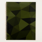 Dunkles Arenschwarz geometrisches Messmuster cool Planer (Vorderseite)