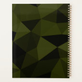 Dunkles Arenschwarz geometrisches Messmuster cool Planer (Rückseite)