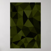 Dunkles Arenschwarz geometrisches Messmuster cool Poster (Vorne)