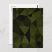 Dunkles Arenschwarz geometrisches Messmuster cool Postkarte (Vorne/Hinten)