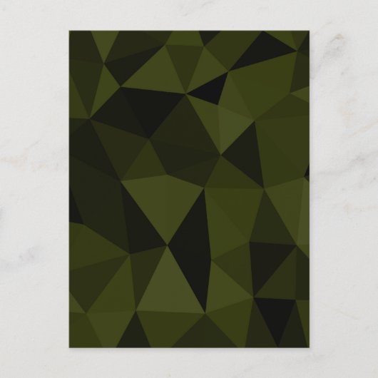 Dunkles Arenschwarz geometrisches Messmuster cool Postkarte (Vorderseite)